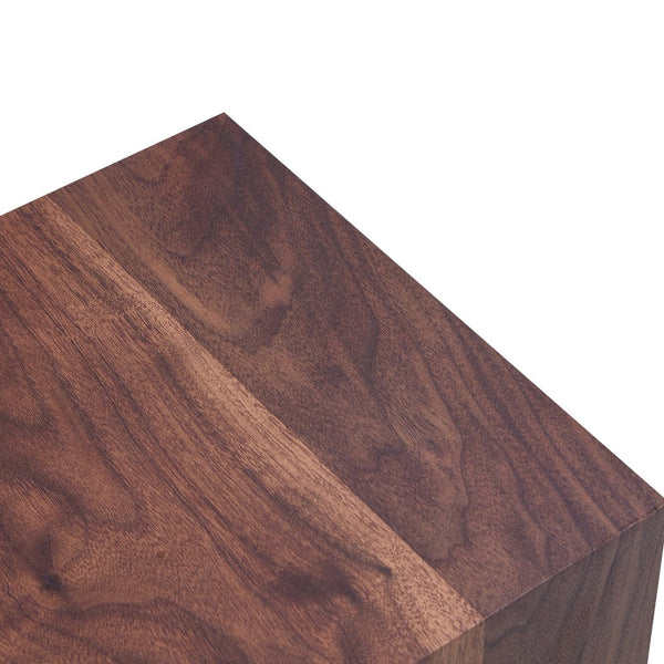 English Elm 12x12x20 Walnut Grain Mdf Accent Pedestal Table for Modern Living Room Decor W1151P408853