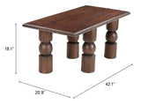 Split Coffee Table Brown 109853 Zuo Modern