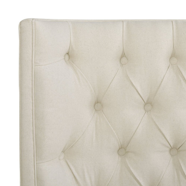 English Elm Jennifer Taylor Home - Brooklyn King Tufted Panel Bed Set In Light Beige Linen - Elegant Wingback Design For Modern Bedrooms B2719P238199