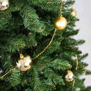 English Elm Christopher Knight Home® - 6FT Lush Pre-Lit Christmas Tree with 250 Warm White LEDs, 1000 PVC Tips, Hinged Branches, Metal Stand N769P351699G