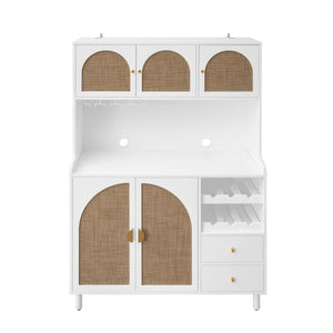 English Elm Accent Storage Cabinet with Pine Feet, Metal Handles, Anti-Tip L-Bracket, Stable, Easy-Clean Finish W688P183923