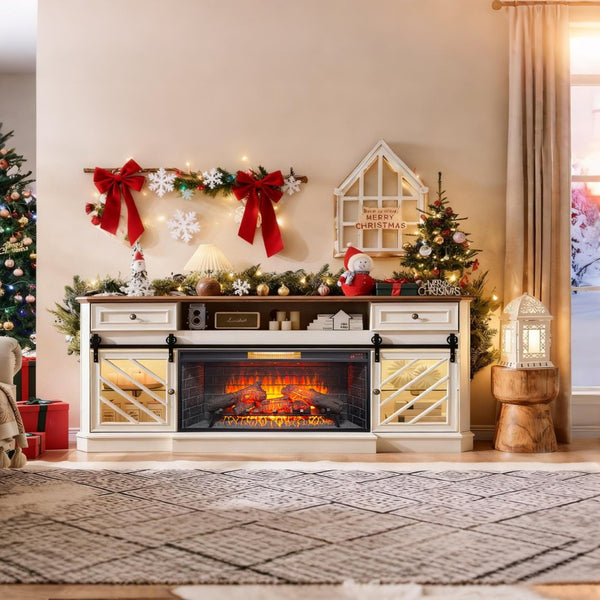 English Elm 42 Inch Infrared Quartz Fireplace Insert with 3d Flame Effect and Built-in Speaker W1769P405043