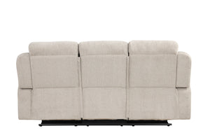 English Elm Galya Light Gray Chenille Motion Sofa with Manual Recline, Pocket Coil Seats & Hidden Arm Storage B2726P289741