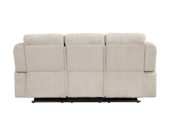 English Elm Galya Light Gray Chenille Motion Sofa with Manual Recline, Pocket Coil Seats & Hidden Arm Storage B2726P289741