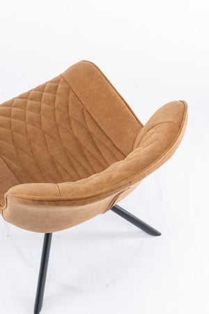 English Elm Mid-Century Modern Tufted Swivel Dining Chair Set Of 2 - Stylish Upholstered Accent Chairs For Any Space T3903P405990