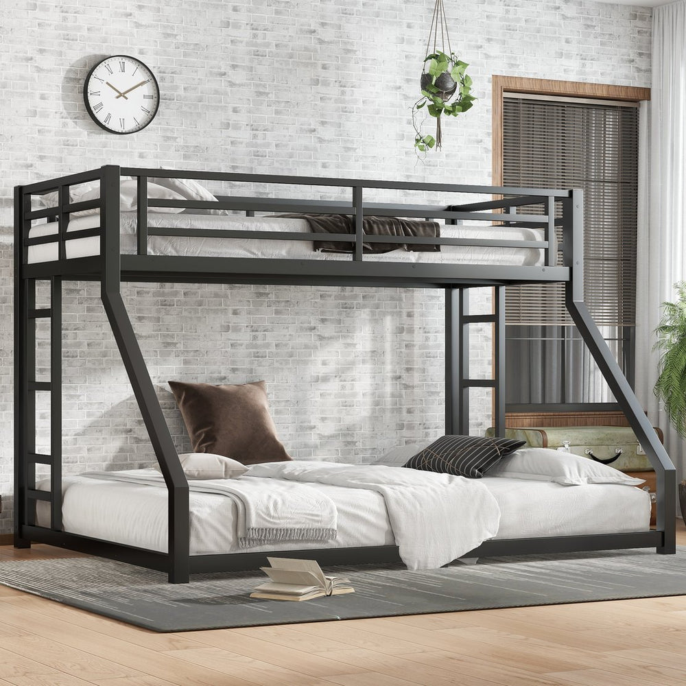 English Elm Metal Twin Xl Over Queen Bunk Bed For Teens & Adults - Space-Saving, Sturdy & Noise-Reducing Design! W1580P243343