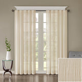 Madison Park Harper Modern/Contemporary Solid Crushed Curtain Panel Pair MP40-4526 Cream