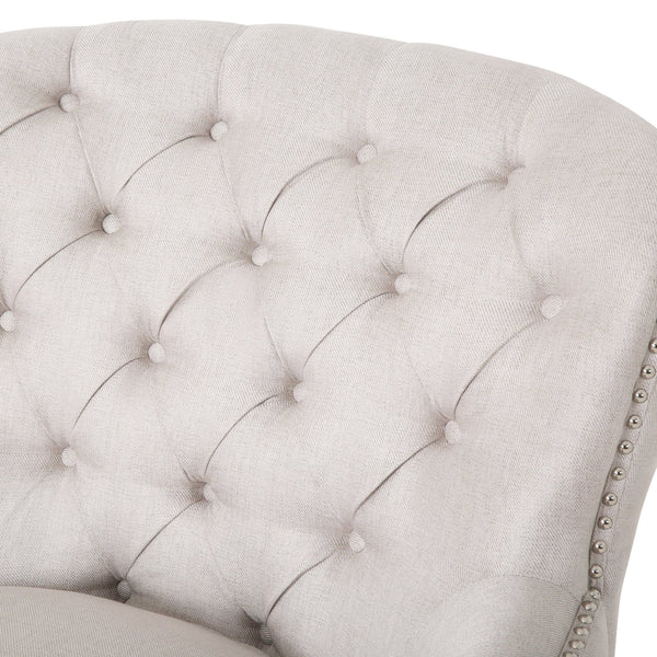 English Elm Christopher Knight Home® - CLUB Plush Fabric Club Chair and Ottoman Set with Birch Legs, Cozy 100% Polyester Upholstery Comfort Wheat 33.75 L x 33.5 W x 29.5 H 67821.00WHEAT