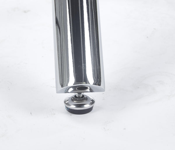 English Elm 1+4,5Pieces Modern Mid-Century Dining Set For 4-6 People With Glass Top & Metal Legs - Versatile Style W234S00115