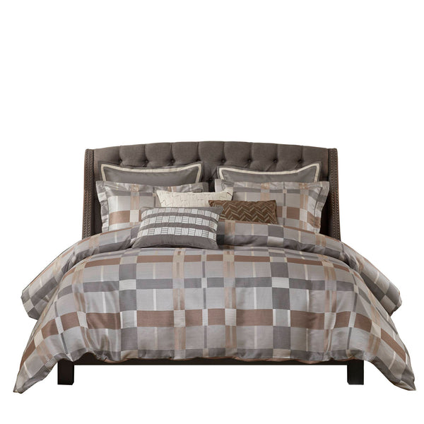 English Elm 8 Queen Jacquard Oversized Duvet Comforter Set with Euro Shams, Decorative Pillows, Plush Polyester fills Multicolor 22.83 L x 18.9 W x 15.35 H B035P319231