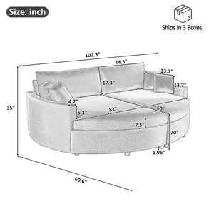English Elm Oversized Double Chaise Lounge Sofa With Usb Ports - Cozy Pink Upholstered Loveseat For Relaxation N719S002160P-GIGA