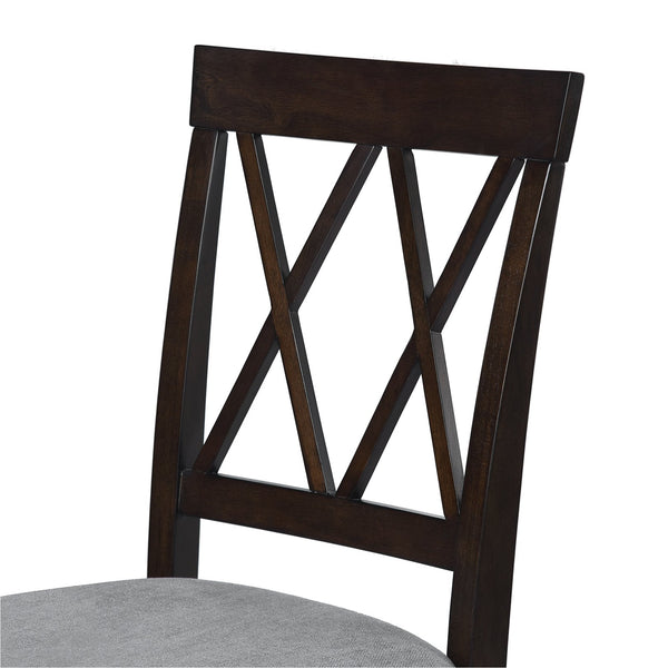 English Elm Dining Room Chairs Set of 2 Upholstered Accent Side Chairs with Padded Seat and Solid Wood Legs, Stylish Espresso N752P216388P