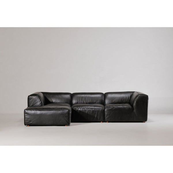 English Elm Form Low Profile Slipper Chair Top Grain Leather Seat for Modern Living Spaces B2769P504414