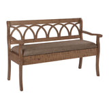 OSP Home Furnishings Coventry Storage Bench Distressed Toffee