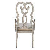 English Elm Madigan Ivory and Antique Champagne Arm Chairs (Set Of 2)