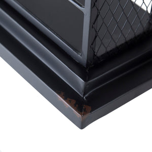 English Elm 26x5.1x28.3" Black Floating Wine Bar Shelf with Two-Tier Bottle Storage, Glass Holders & Cork Bin — Sleek Wall-Mounted Display Organizers W2078P223144