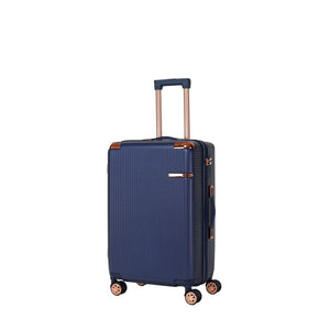 English Elm 4-piece Abs Hard Shell Luggage Set with Spinner Wheels Built-in Lock Lightweight Travel Blue T3292P291285