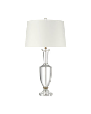 Currey & Company Classico Table Lamp - Elegant 19th-century Inspired Crystal Design With Natural Brass Finish Clear Optic Crystal ,Metal 6000-1015-currey-company