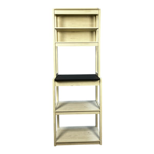 English Elm 23.62" Bakers Rack for Kitchen with 5-Tier Storage, Coffee Bar Station, Microwave Stand, Durable Design White+Black W1412P230430