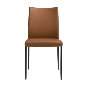 English Elm Kash Faux Leather Dining Chairs with Black Metal Legs for Modern Rooms Set of 2 B2736P464832