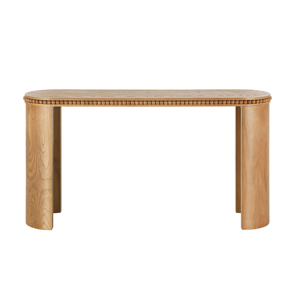 English Elm Christopher Knight Home® - Mirod Vintage Console Table with Beaded Trim, Sculpted Curved Legs, Reversible Setup for Hallway Elegance Brown N760P286010D