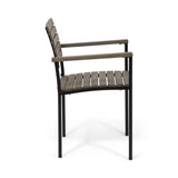 Christopher Knight Home® - Noble House - Laris Outdoor Wood And Iron Dining Chairs - Set Of 2