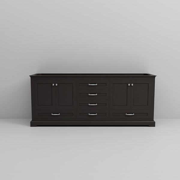 English Elm Espresso Double Bath Vanity – 80" Solid Wood, Soft-Close Drawers, Stylish Storage For Modern Bathrooms B2731P258281