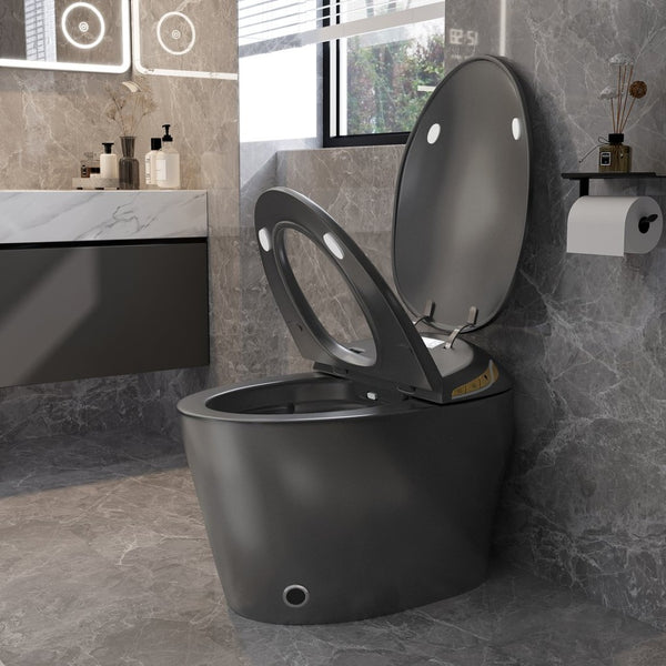 English Elm Unique Smart One Piece Toilet with Bidet Foot Sensor Auto Lid Warm Dryer Night Light W3133P384914