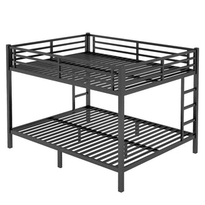English Elm Metal Queen-Over-Queen Bunk Bed For Teens & Adults - Sturdy, Space-Saving, Noise-Reducing Design W1580S00340
