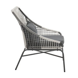 English Elm Ashland 5-Piece Outdoor Conversation Set with UV-Resistant Waterproof Fabric, Rustproof Steel Frame Grey B365P398241