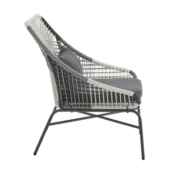 English Elm Ashland 5-Piece Outdoor Conversation Set with UV-Resistant Waterproof Fabric, Rustproof Steel Frame Grey B365P398241