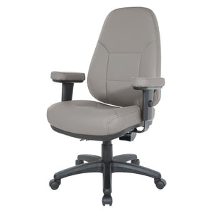 OSP Home Furnishings Professional High Back Ergonomic Office Chair with Lumbar Support and Padded Adjustable Arms Stratus EC4300-R103