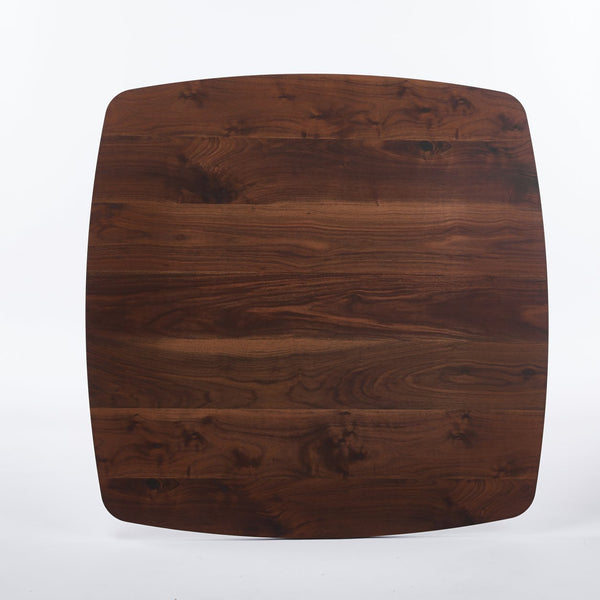 English Elm 42 42 Inch Square Dining Table Mid-Century Tulip Design for 4-6, Sturdy Metal Pedestal Base, Easy Assemble Walnut W3766P370366