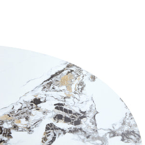 English Elm Round 42" Dining Table for 4-6 — Modern MDF Round Kitchen Table, 330lb Capacity, Café & Office Use N752P186173K