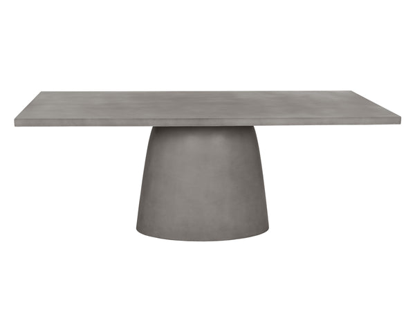 Sunpan Cavallini 79" Contemporary Dining Table - Sleek Light Grey Concrete Design for Indoor & Outdoor Spaces
