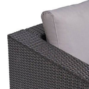 English Elm Christopher Knight Home® - SANTA SANTA ROSA CLUB CHAIR KD — Weatherproof Faux Rattan, Aluminum Frame, Water‑Resistant Cushion Comfort Grey+Silver 57470.00ALUGRY