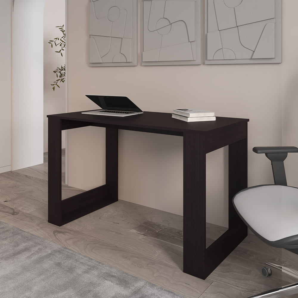 English Elm Computer Desk Albion Black — Spacious 47.2"W x 23.6"D Engineered Wood, Stylish Leg Design, Durable Finish B092P309168