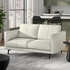 English Elm Stevens 60 Inch Loveseat - Luxurious Eco-Friendly Leather Seating For Compact Spaces, Easy Care B136P364285-GIGA