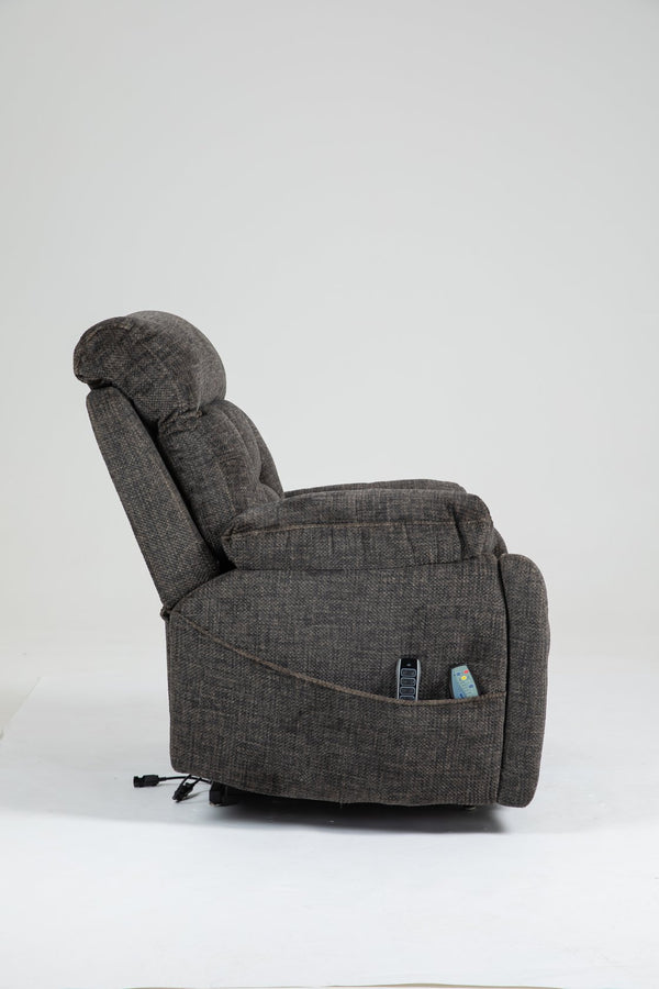 English Elm Old Age Electric Lift Chair - Full Recline, Heat & Massage, Heavy-Duty Foam, Dual Remote Controls W547S00051