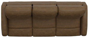 English Elm Brown Dual Reclining Sofa with Pillow Back Cushions and Pull Tab Seats for Living Rooms Brown B361P483239