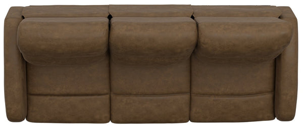 English Elm Brown Dual Reclining Sofa with Pillow Back Cushions and Pull Tab Seats for Living Rooms Brown B361P483239