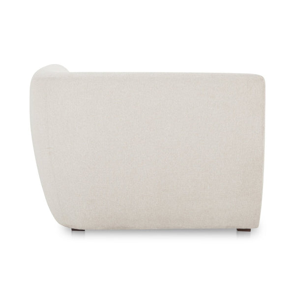 English Elm Amelia Corner Chair Wide Angled Lounge Seat in Recycled Polyester for Modern Rooms B2769P504205