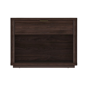 English Elm Evelyn 32" Nightstand In Brown - Modern Mdf Design With Drawer & Open Shelf For Stylish Storage Solutions B365P398524
