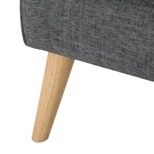 English Elm Love Seat with Button Tufted Back Rolled Arms Tapered Legs Mid-century Modern Style N771P202672D