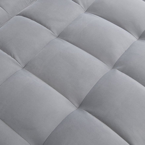 English Elm Modern Velvet Loveseat Futon Sofa with Pullout Bed, USB Ports, Adjustable Recline, Pillows, Gray W311P264374