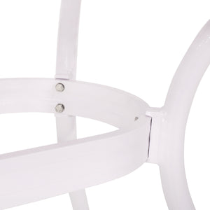 English Elm Christopher Knight Home® - PHOENIX Cast Aluminum Rectangle Dining Table with Floral Lattice, Umbrella Hole, Rust-Resistant Finish White 69.75 L x 40.5 W x 4.75 H 57704.00WHI