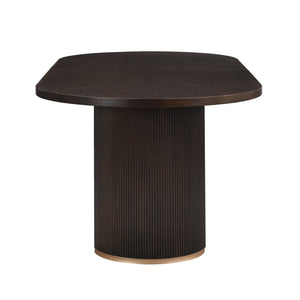 English Elm Christopher Knight Home® - Oval Dining Table Double Pedestal In Rich Espresso - Modern-Rustic Design For Family Gatherings N771P265584O_N771P265585O