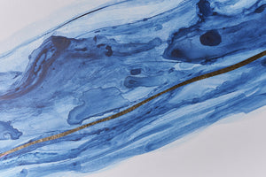 Sunpan Fluidity Wall Art - Elegant Hand-Painted Diptych with Gold Floater Frame, 40" x 60" Unique Design