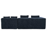 English Elm Modern Large Removable Modular Sofa, 3-Piece Set With Free Combination, Includes 4 Cushions, Ideal For Living Room, Bedroom, Apartment