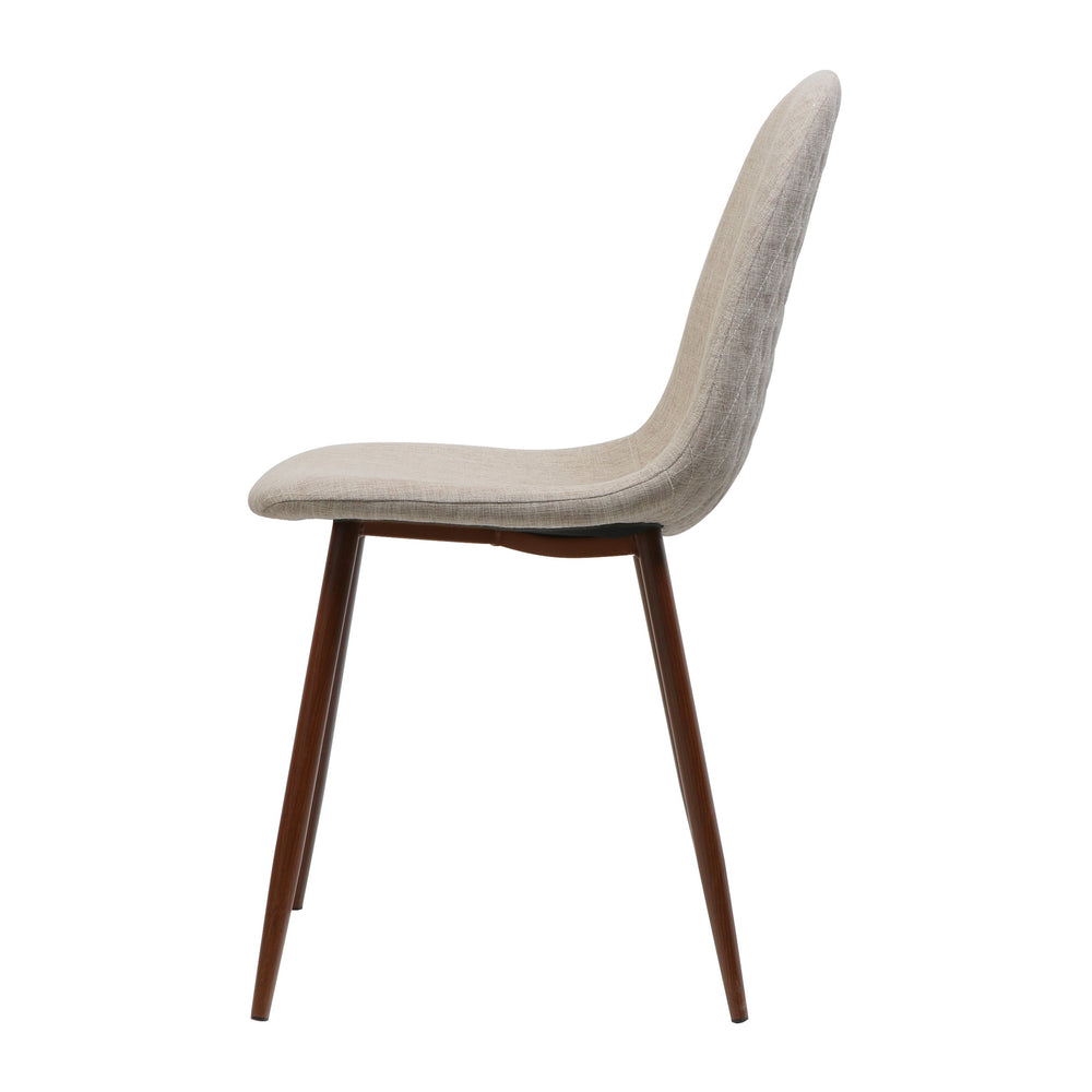 English Elm Christopher Knight Home® - DINING Chair Set of 2 Upholstered Fabric Polyester Seats with Iron Wood-Finish Legs, Handcrafted Elegance Wheat 60784.00WET